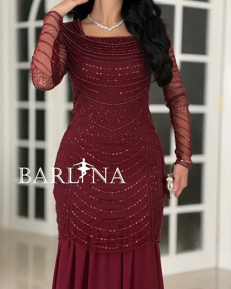 Elegant embroidered occasion dress