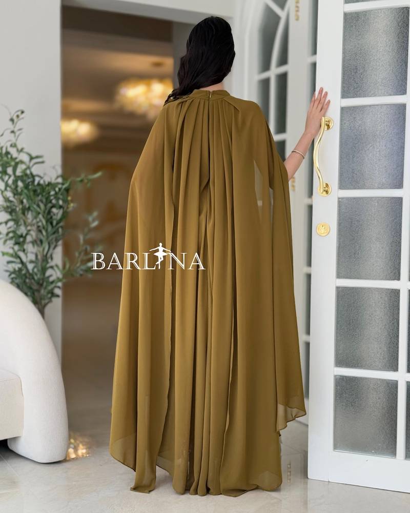 A long dress with a soft and flowing design
