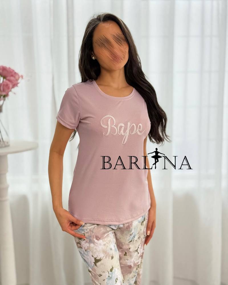 Stylish pajamas with floral pants