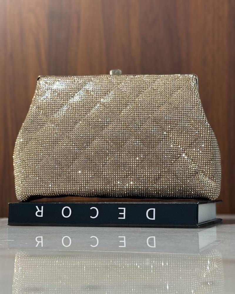 Fully studded clutch bag