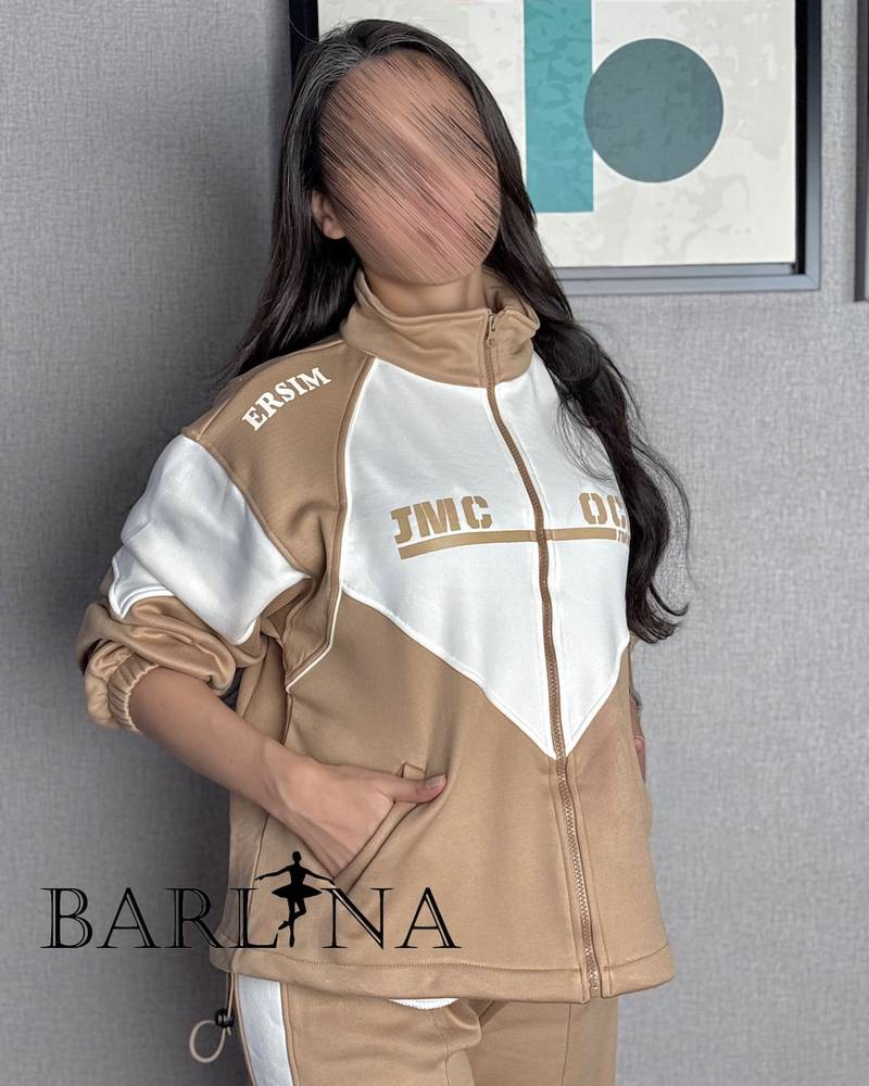 Brown winter set with a sporty design