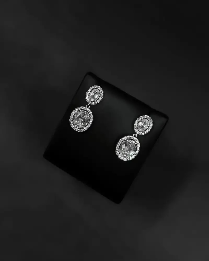 Luxury double hoop earrings