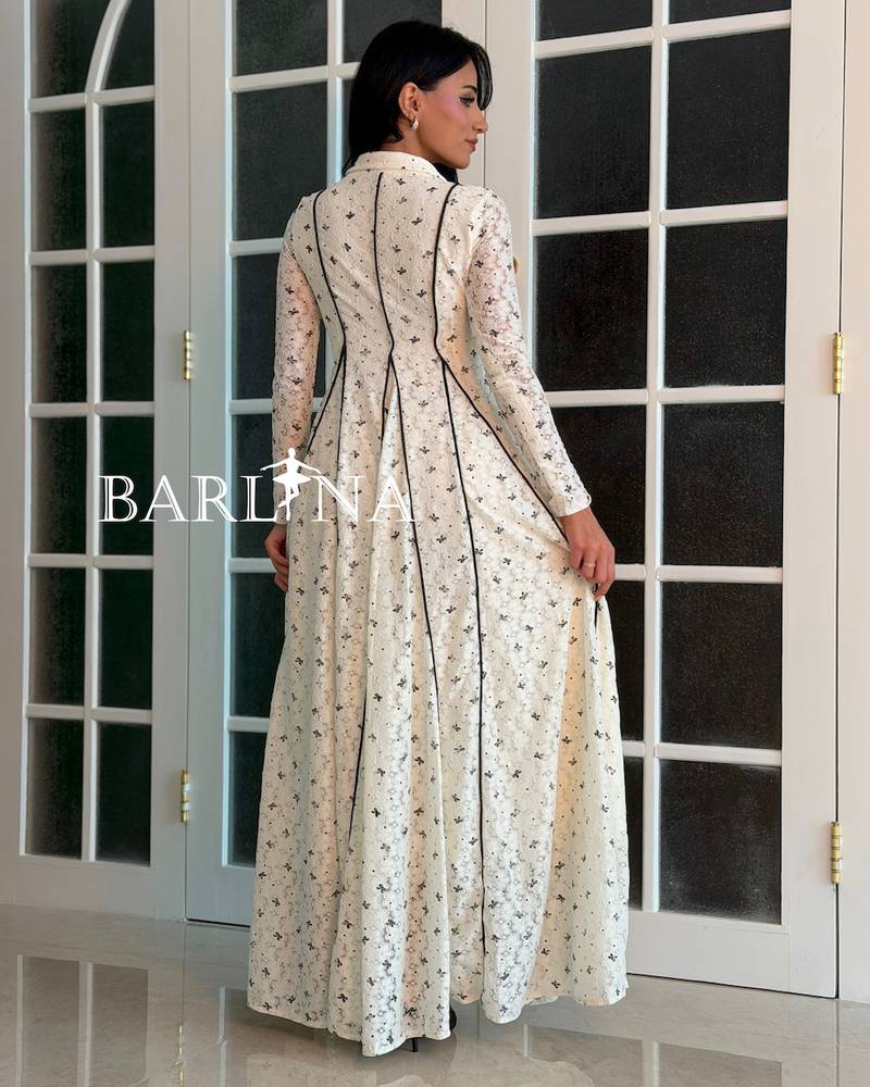 Long off-white lace dress