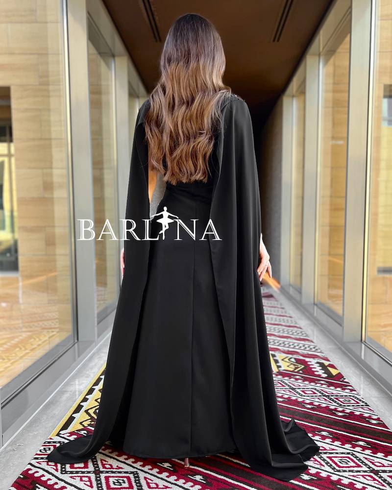 Black corset dress with shiny embroidery