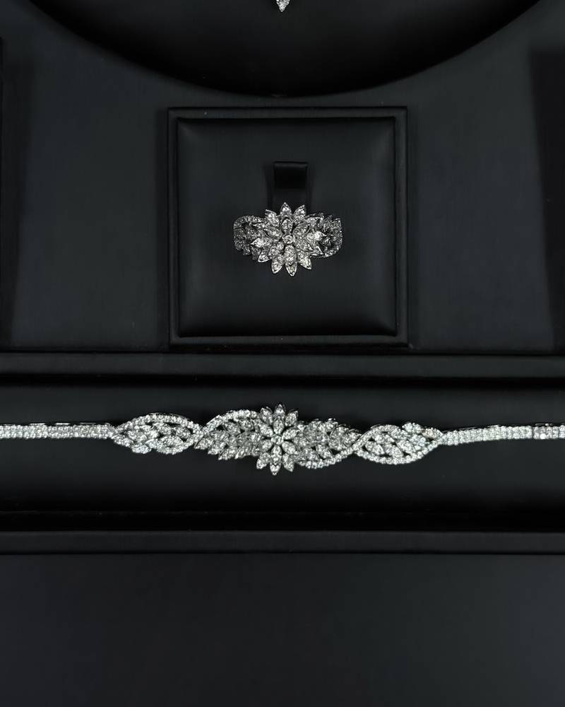 A luxurious accessory set with an elegant design