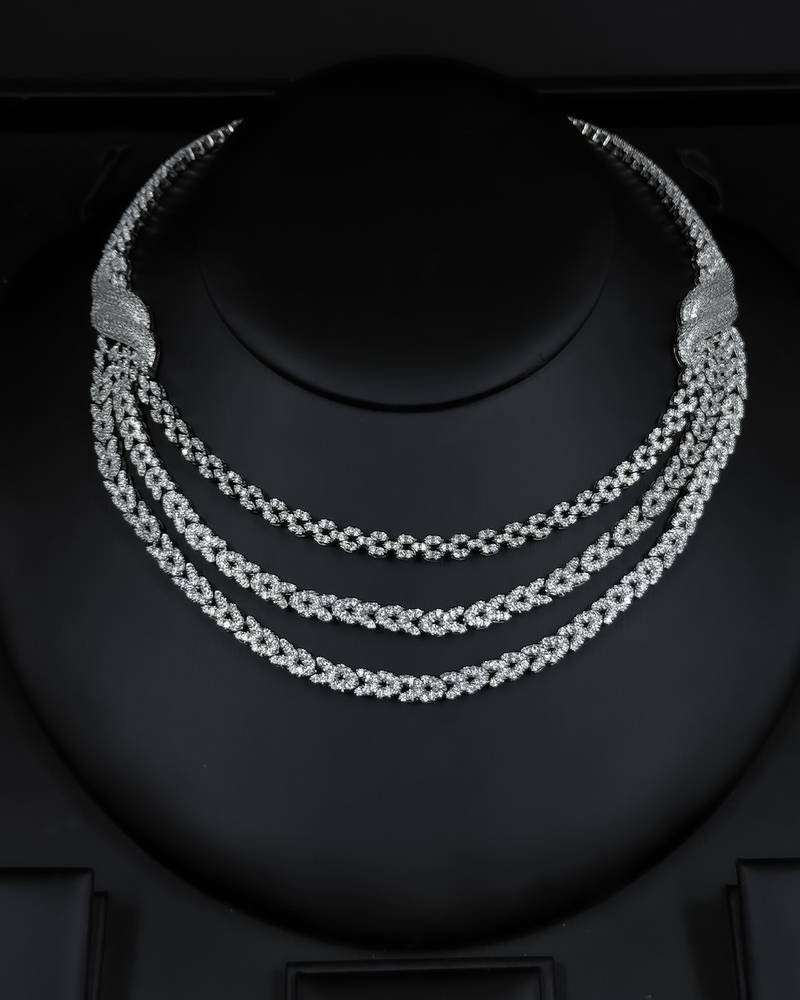 Three-layer necklace accessory set