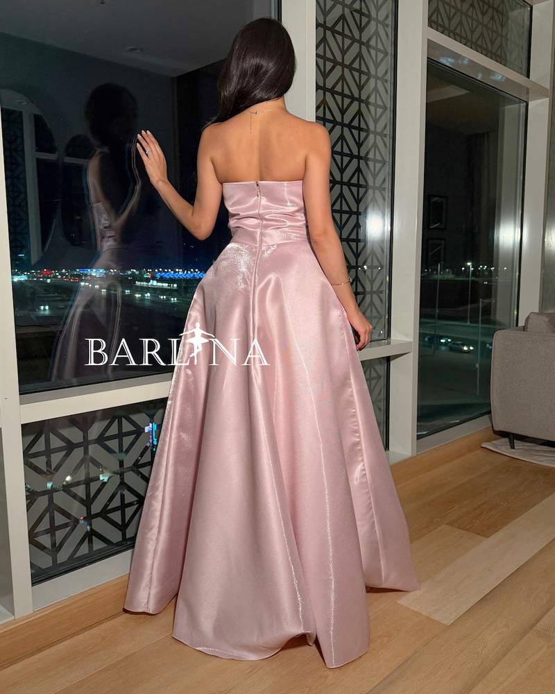 Pink sequin dress with embellished front overlay