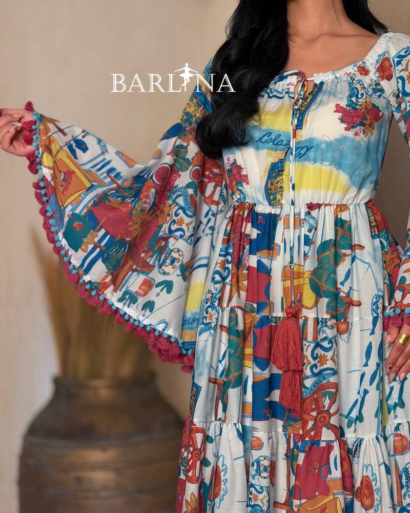 Summer dress with random prints