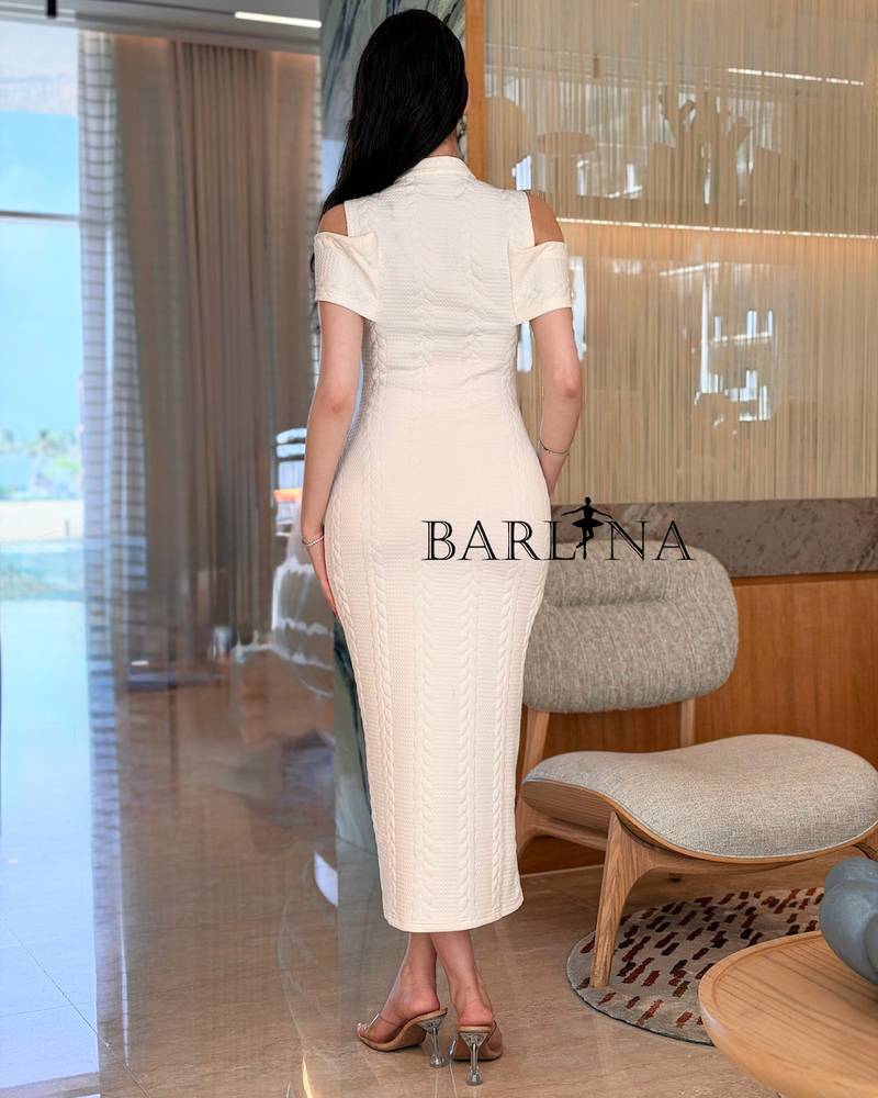 Soft knit dress with front buttons