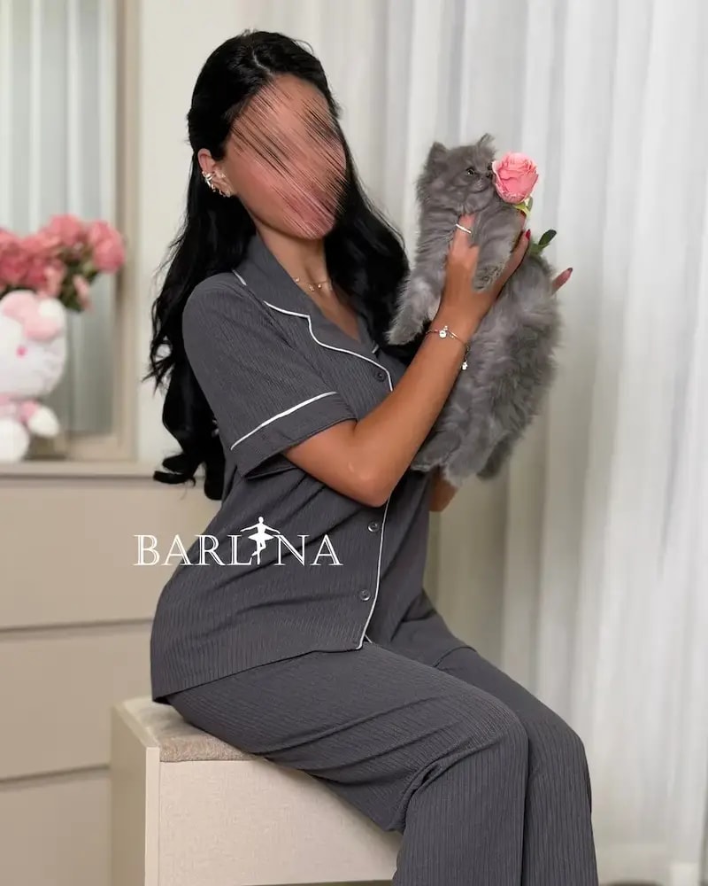 Classic style pajamas with front buttons