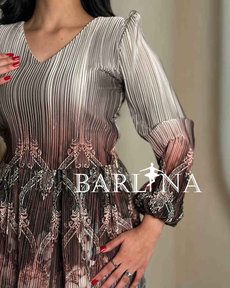 A dress with an artistic color gradient