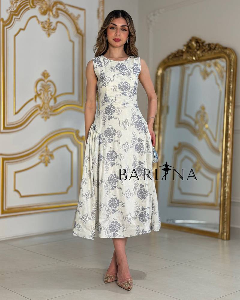 Off white lace dress with an elegant design
