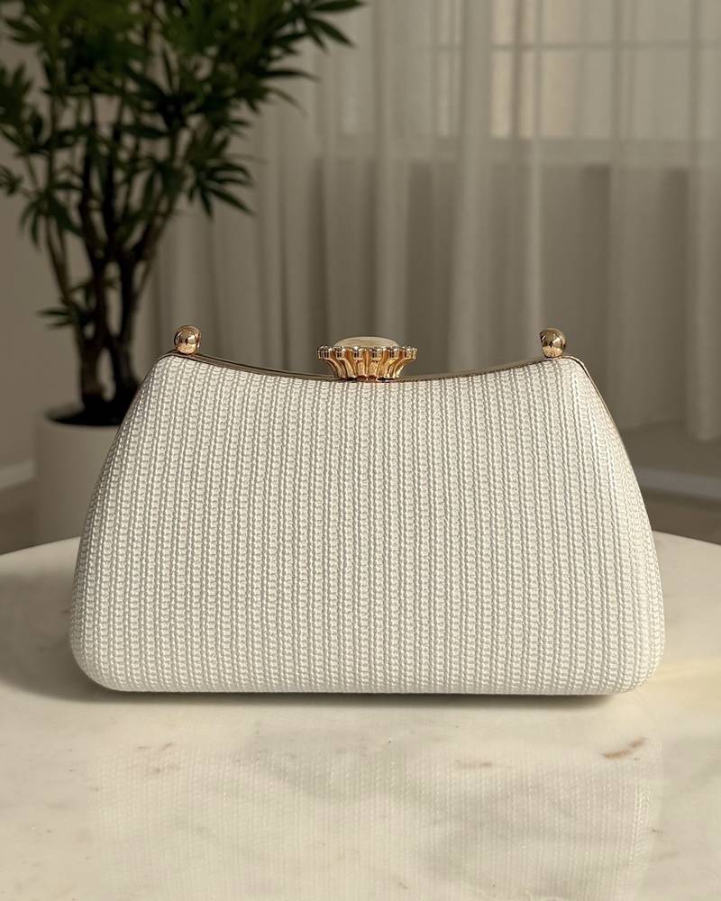 Handbag with a top handle, embellished with crystals