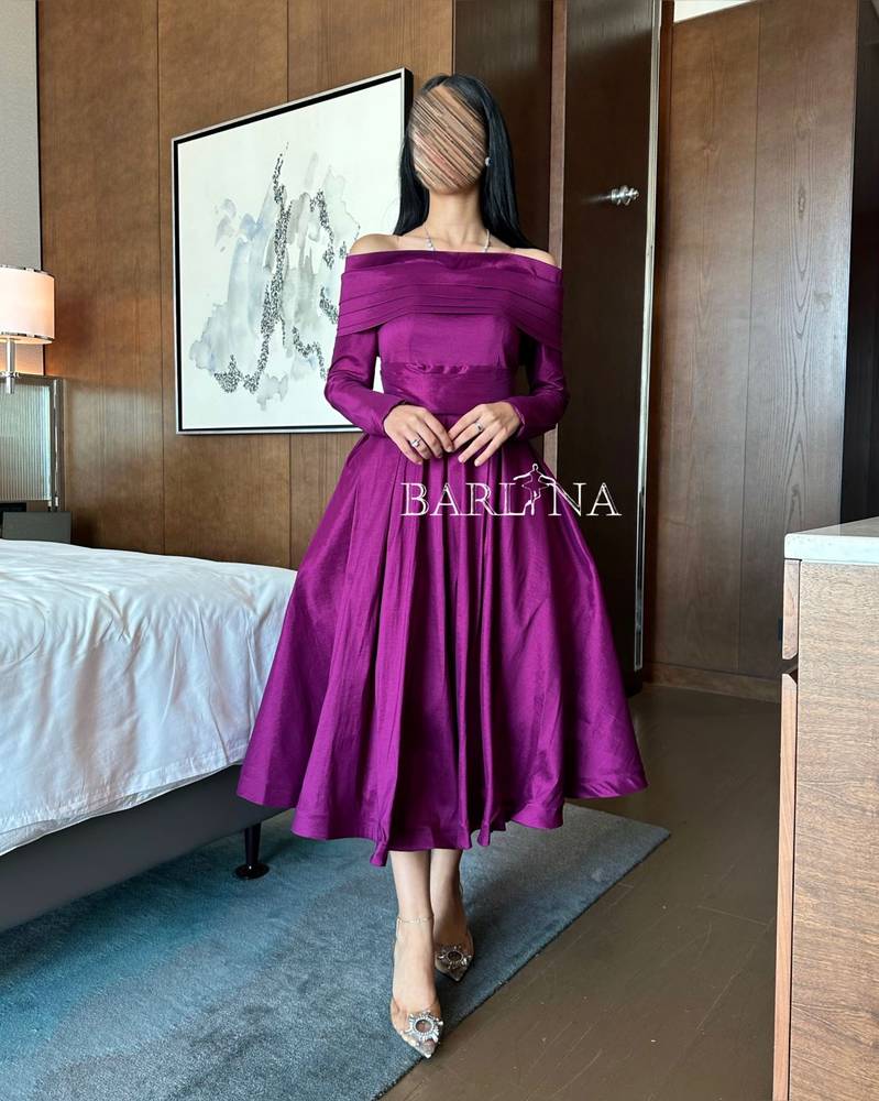 Dark magenta midi dress