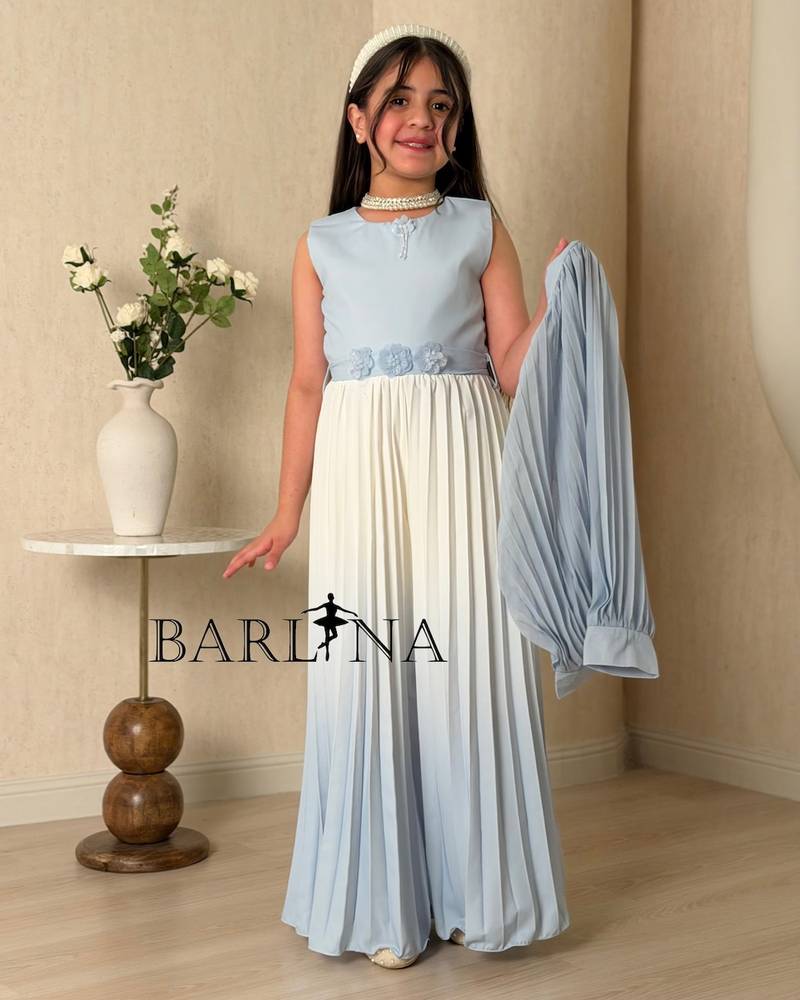 Girls' two-piece jumpsuit in color gradients
