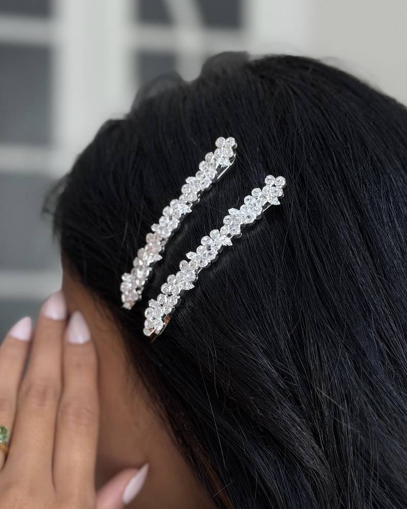 Double hair clip with delicate details