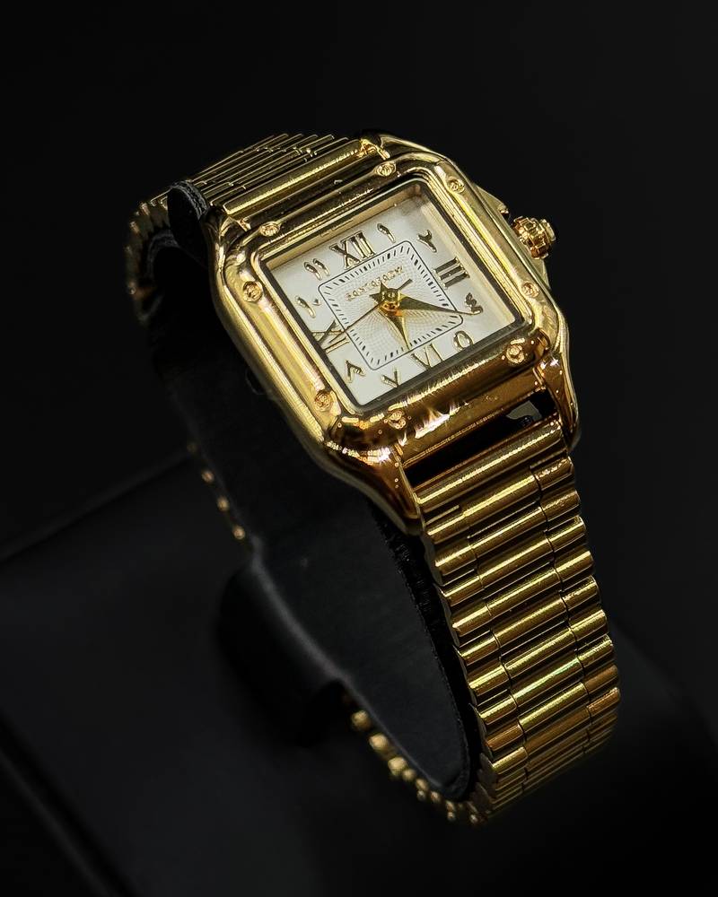 Elegant women's everyday watch with a square frame