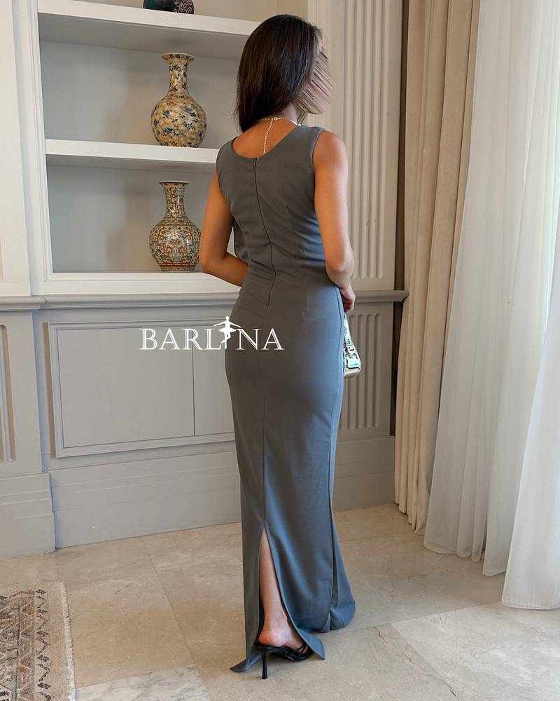 Grey bodycon maxi dress