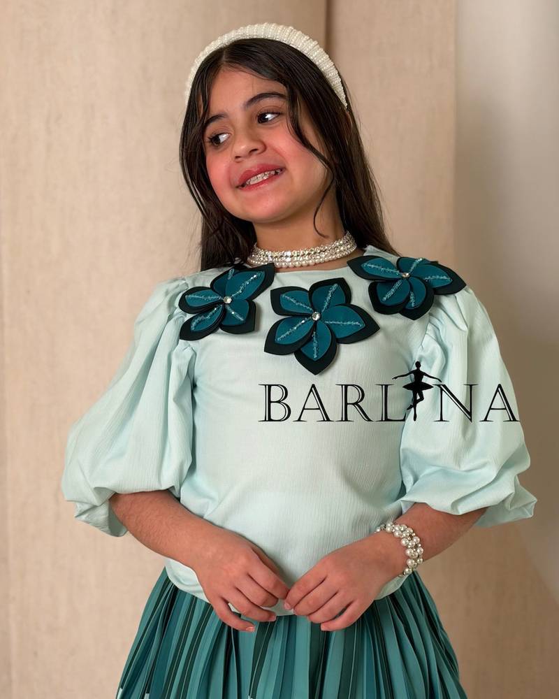 Soft girls' outfit decorated with roses