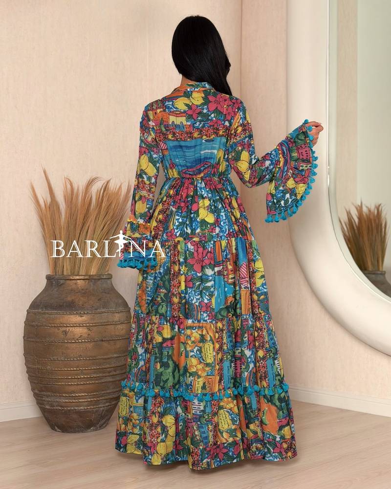 Long floral summer dress in multiple colors