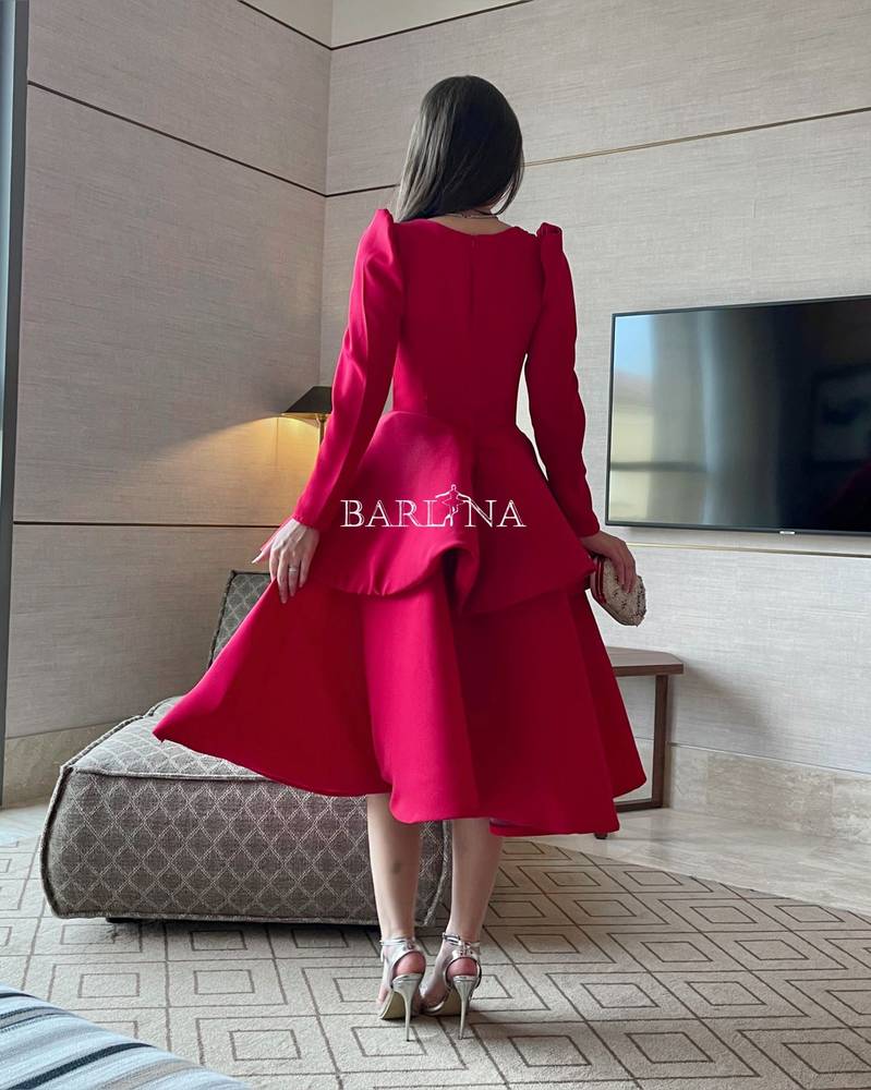 Layered short red dress