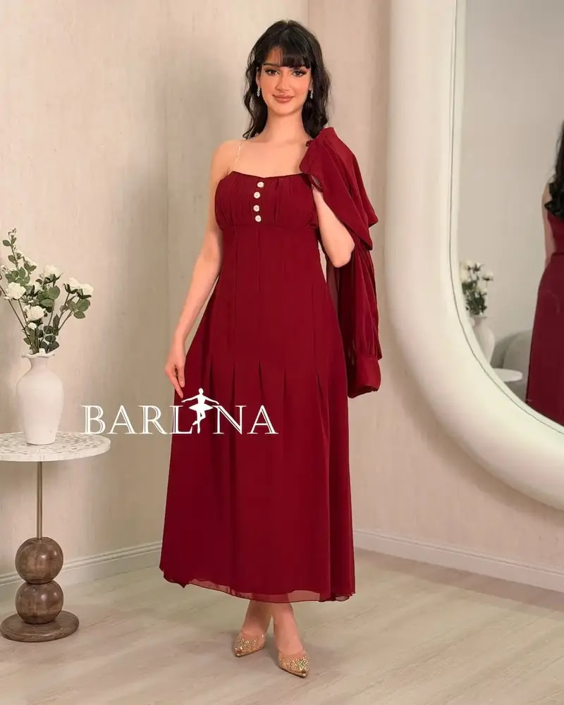Soft burgundy dress with a separate top