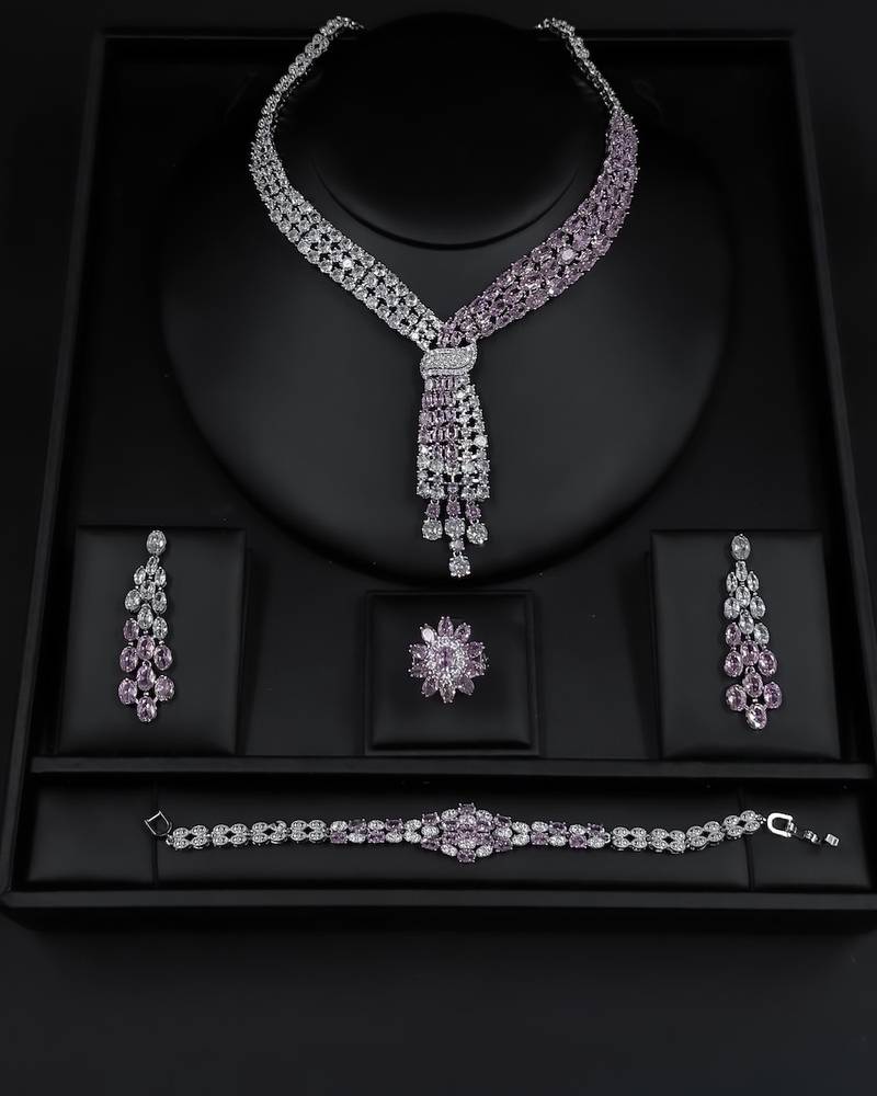 Luxury accessory set with colorful details