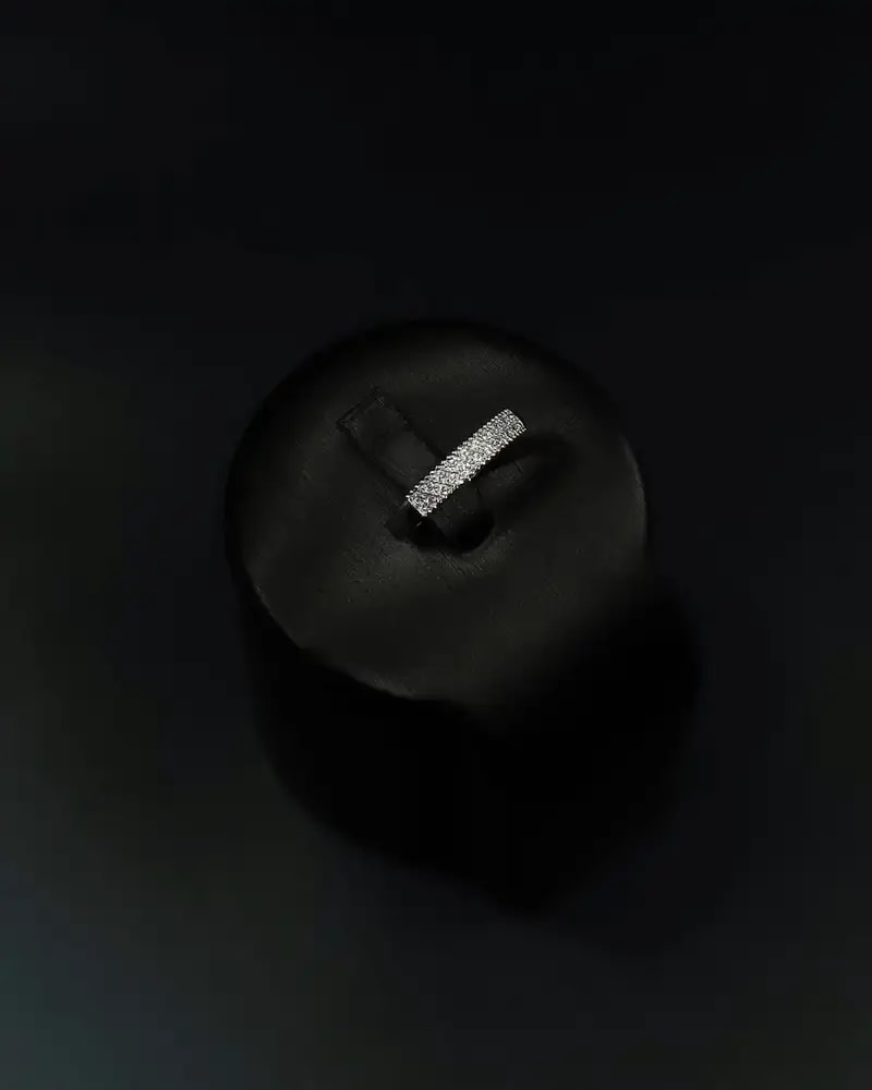 سوار وخاتم فضي بنمط كلاسيكي