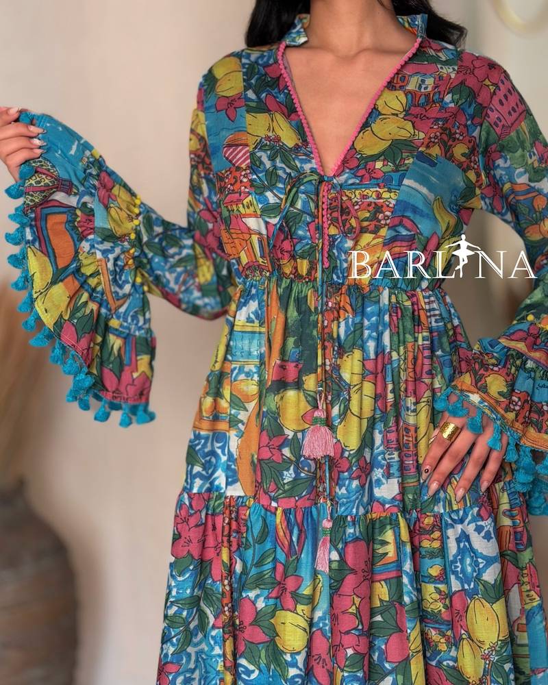 Long floral summer dress in multiple colors