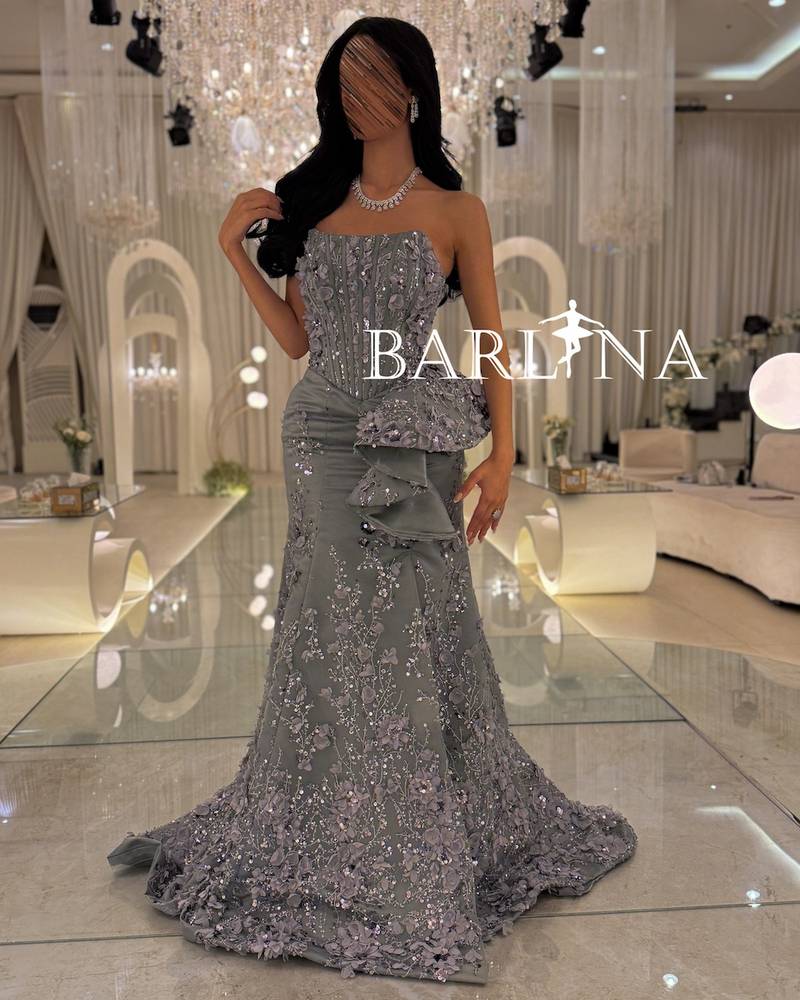 Grey mermaid corset dress