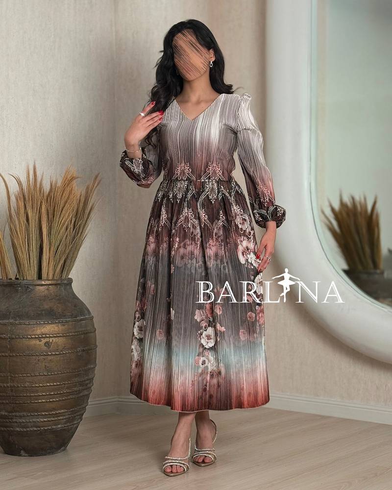 A dress with an artistic color gradient
