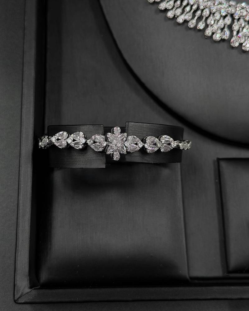 A luxurious accessory set with intricate decorative details