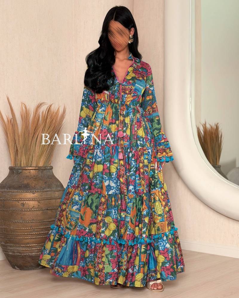 Long floral summer dress in multiple colors