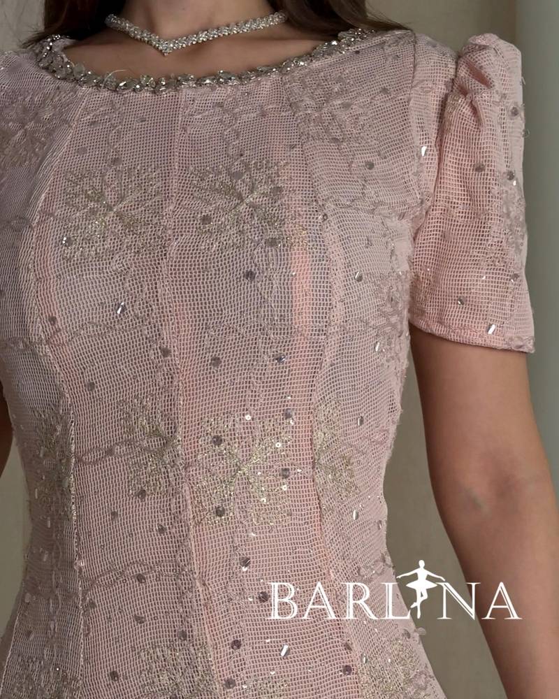 A soft and elegant dress embroidered with sequins