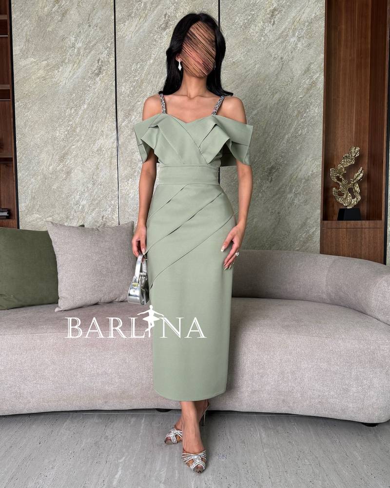 Light green dress with colorful straps