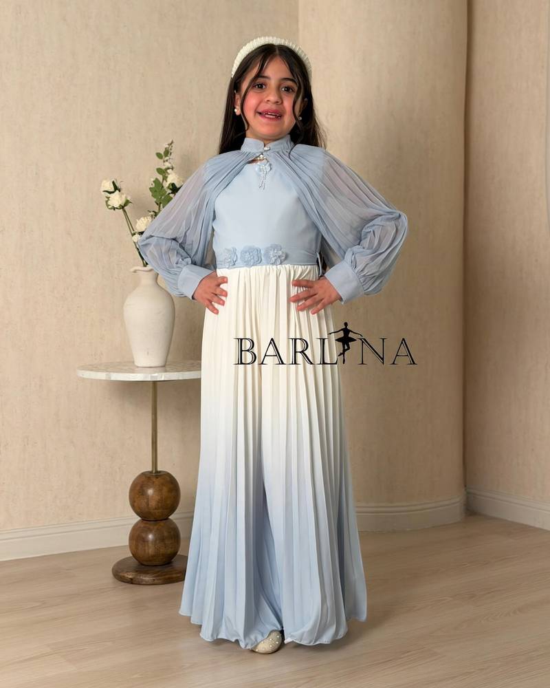 Girls' two-piece jumpsuit in color gradients