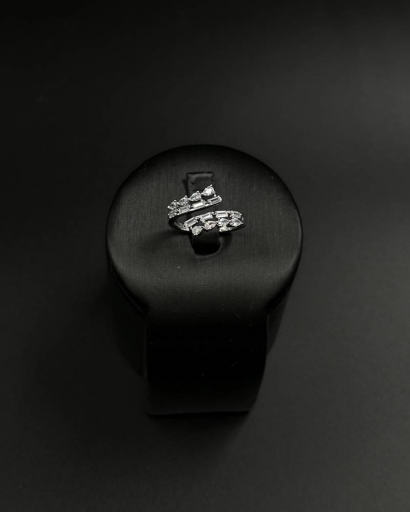 Straight row studded bracelet and ring design