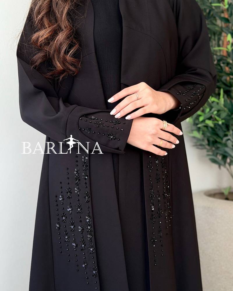 Luxury Black Abaya with Elegant Embroidery