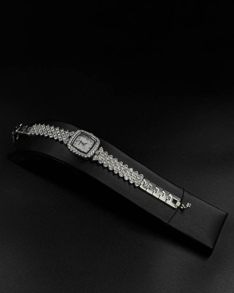 Elegant rose-themed accessory set with a watch