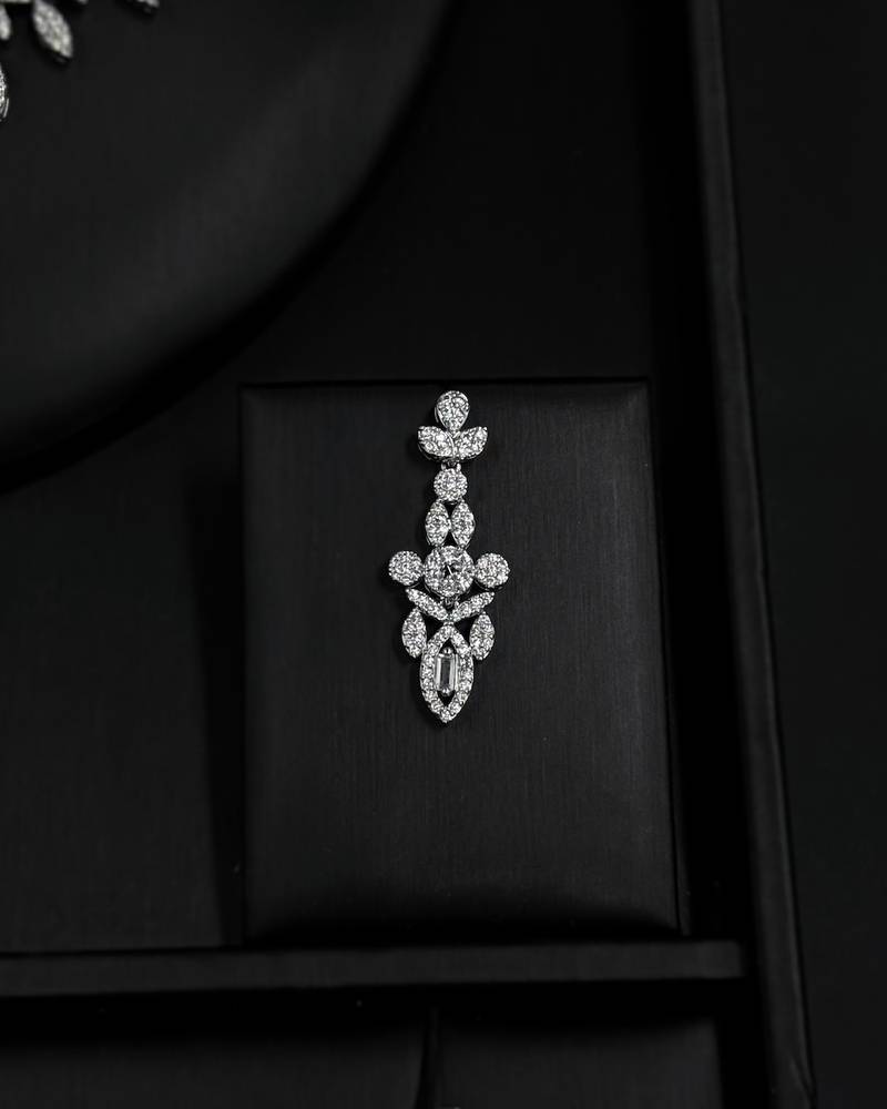 A luxurious accessory set with sparkling details