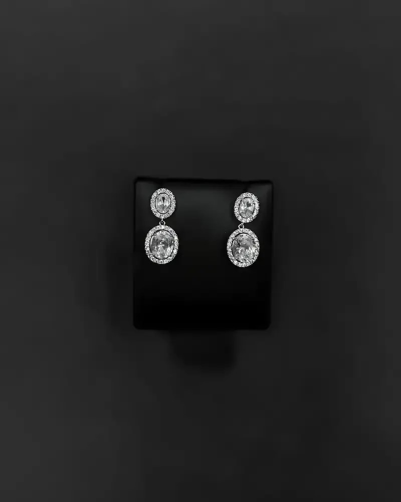 Luxury double hoop earrings
