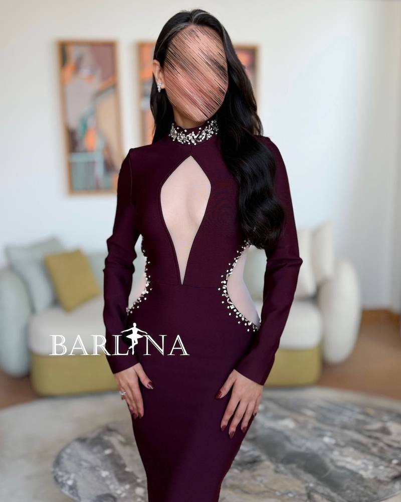 Dress with embroidered collar and sides