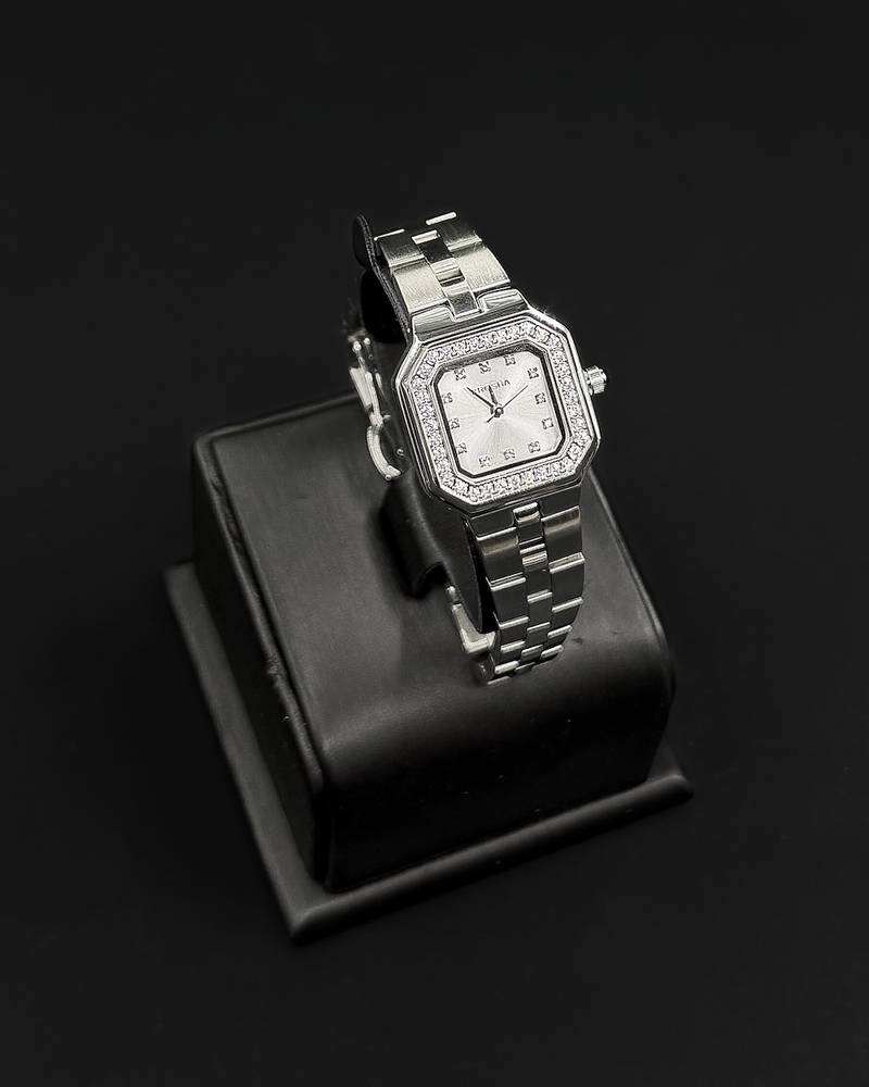 Elegant women's watch with a classic square design