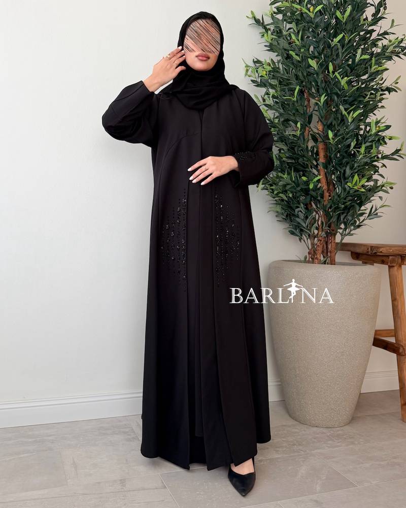 Luxury Black Abaya with Elegant Embroidery