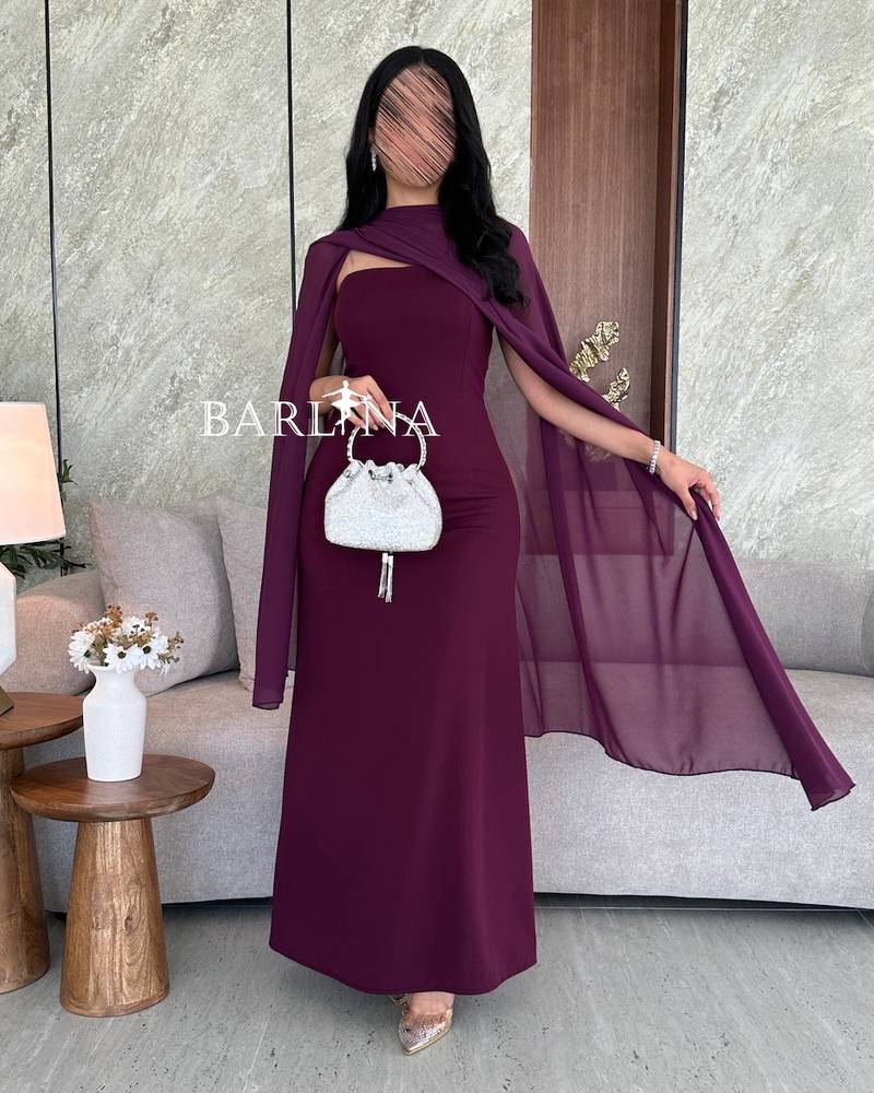 Soft magenta dress with sheer shawl