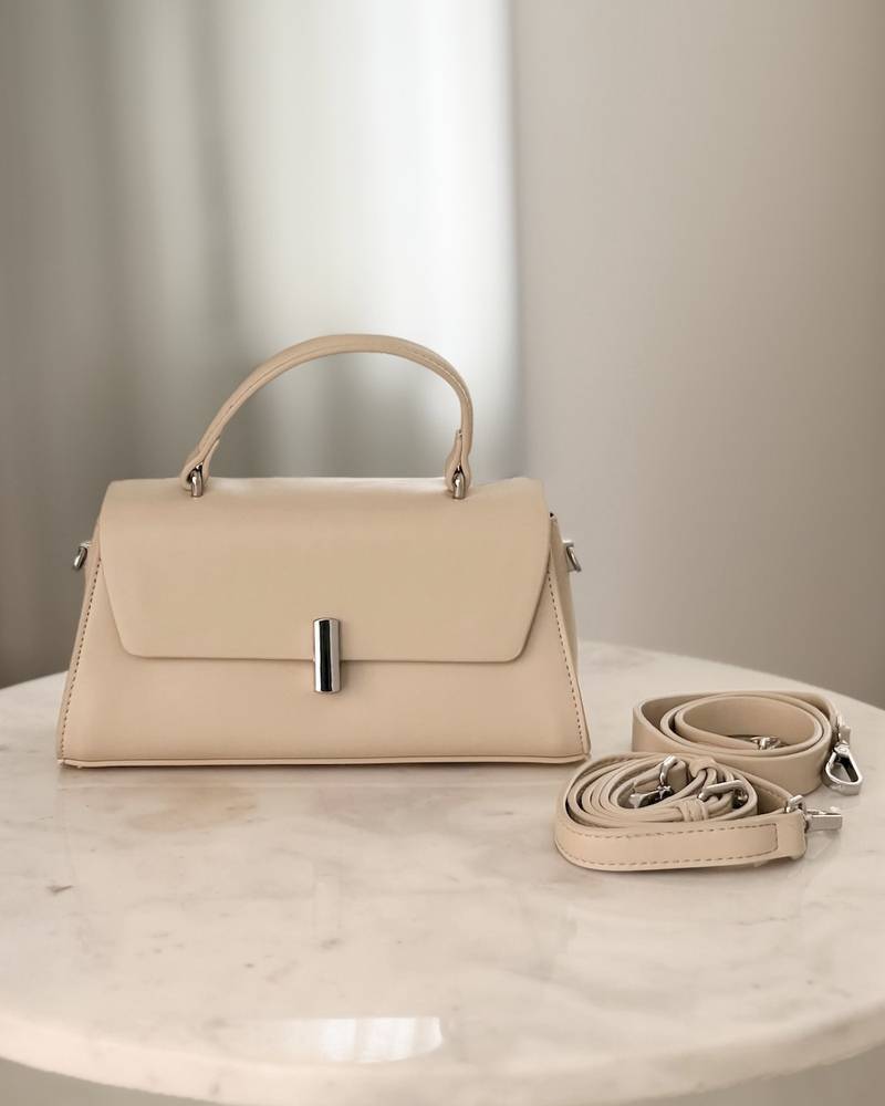 Luxury bag with soft leather and front flap