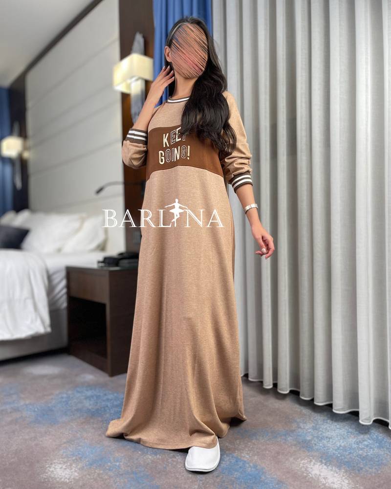 Beige winter oversized shirt with brown details
