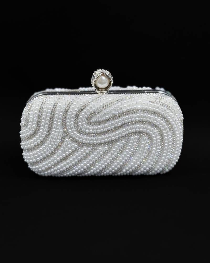 Pearl Waves Evening Clutch Bag