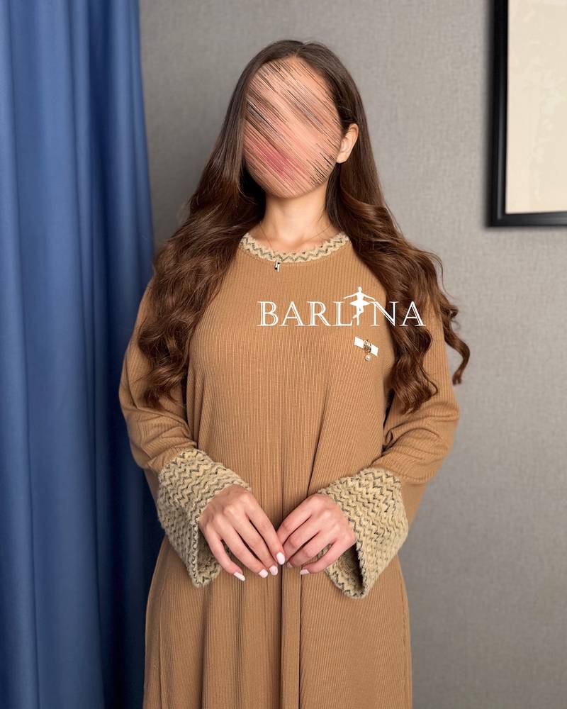 قميص جملي طويل بأكمام بملمس ناعم