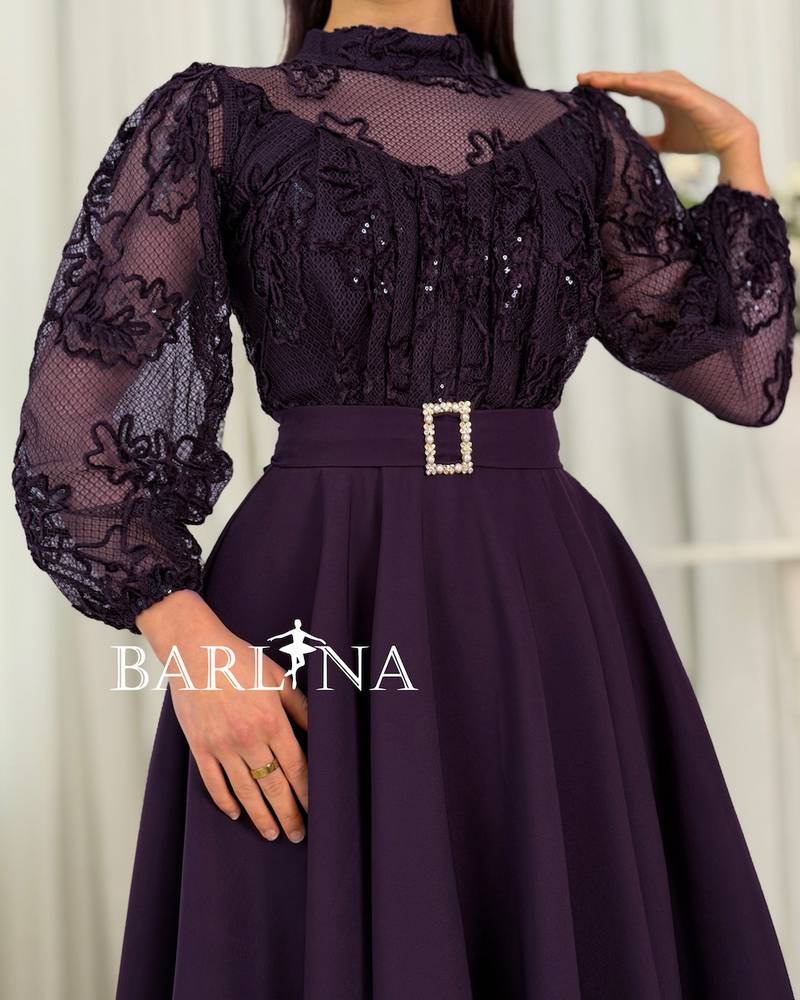 A soft dress with beaded lace